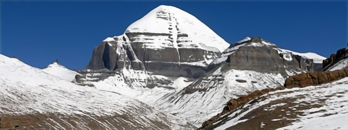 Picturesque mountain snow top
